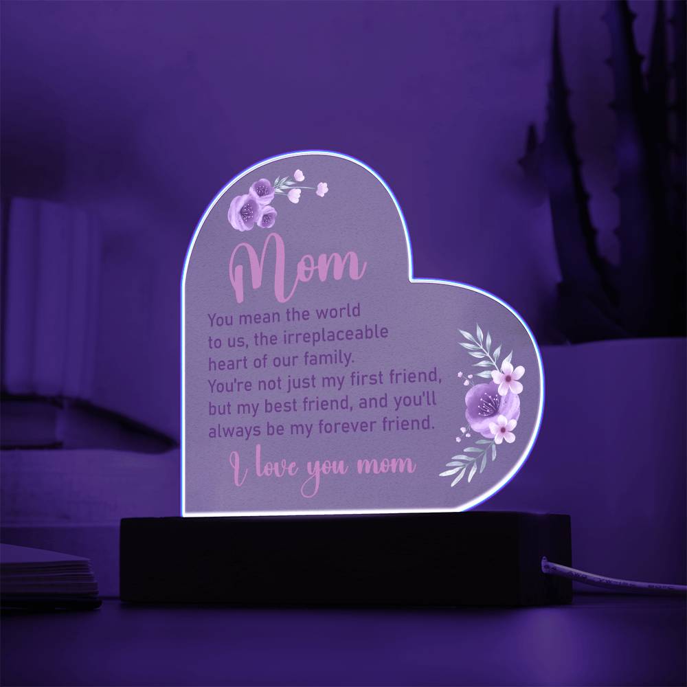 [Mother's Day Special] I Love You Mom - Heart Acrylic