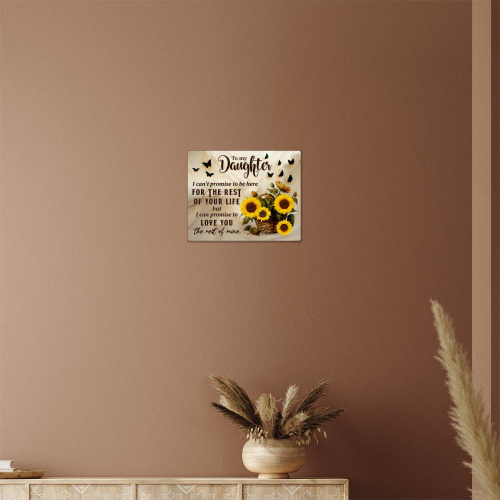 To my Daughter 🌻🌻🌻 - Metal Wall Art