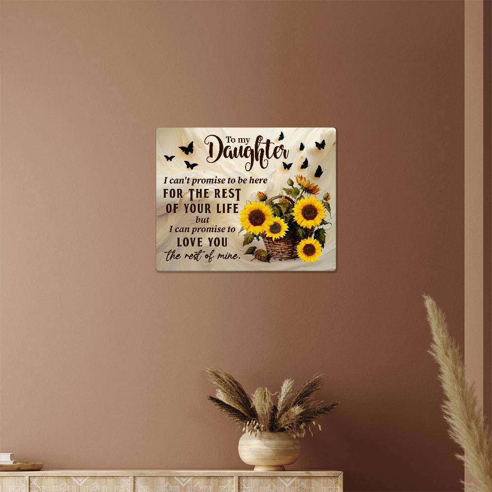 To my Daughter 🌻🌻🌻 - Metal Wall Art