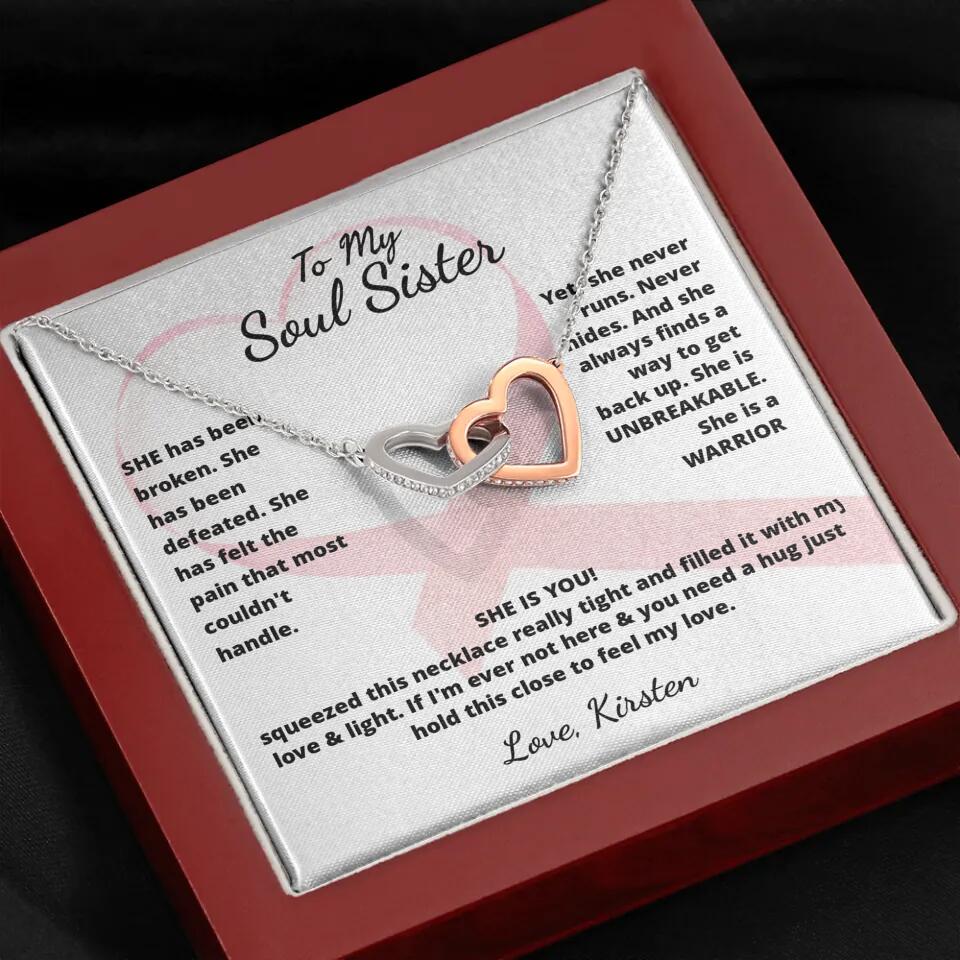 She Is A Warrior, She Is You...Necklace With Personalized Message Card