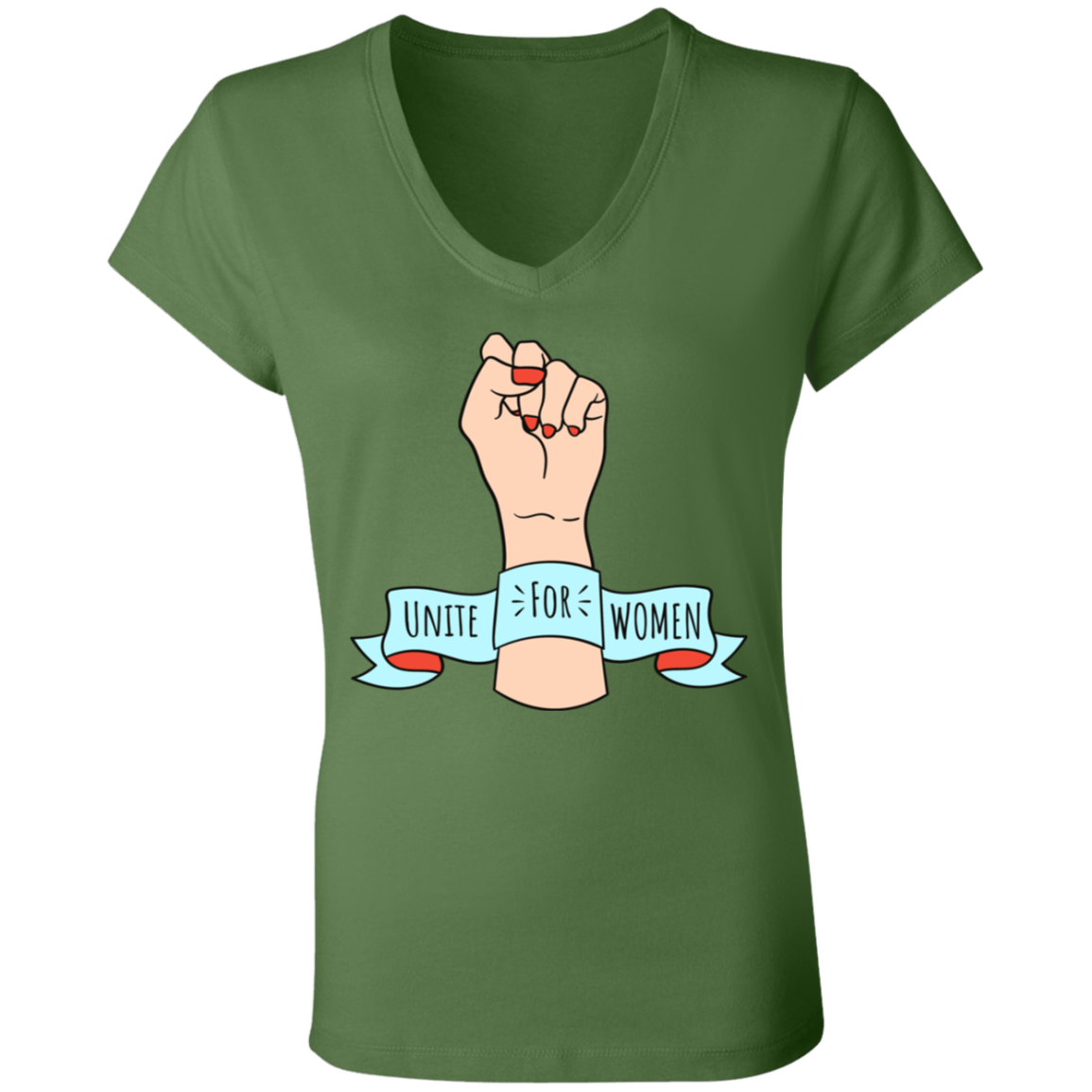 Unite For Women... Ladies' Jersey V-Neck T-Shirt