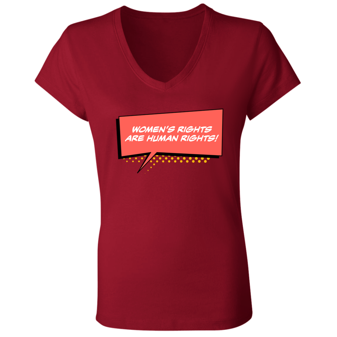 Women Are Human... Ladies' Jersey V-Neck T-Shirt