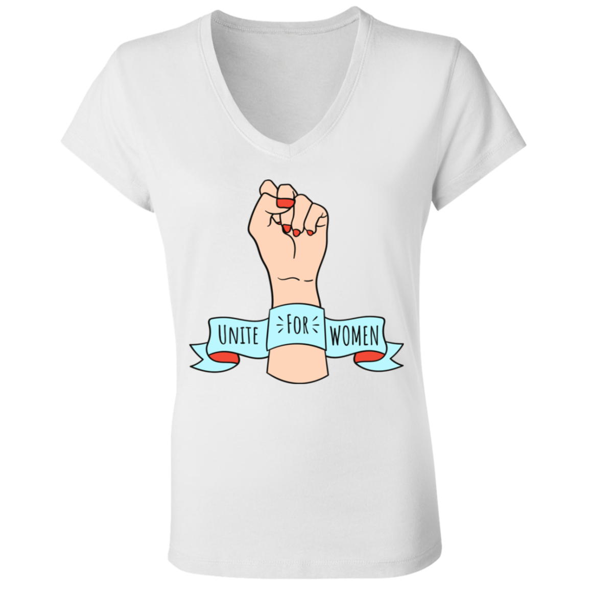 Unite For Women... Ladies' Jersey V-Neck T-Shirt