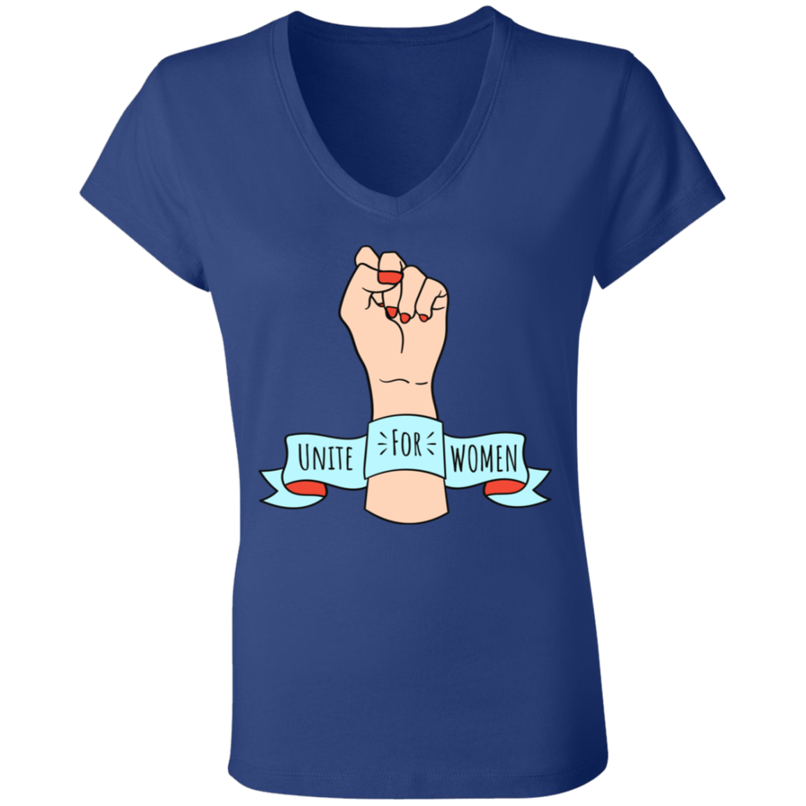 Unite For Women... Ladies' Jersey V-Neck T-Shirt