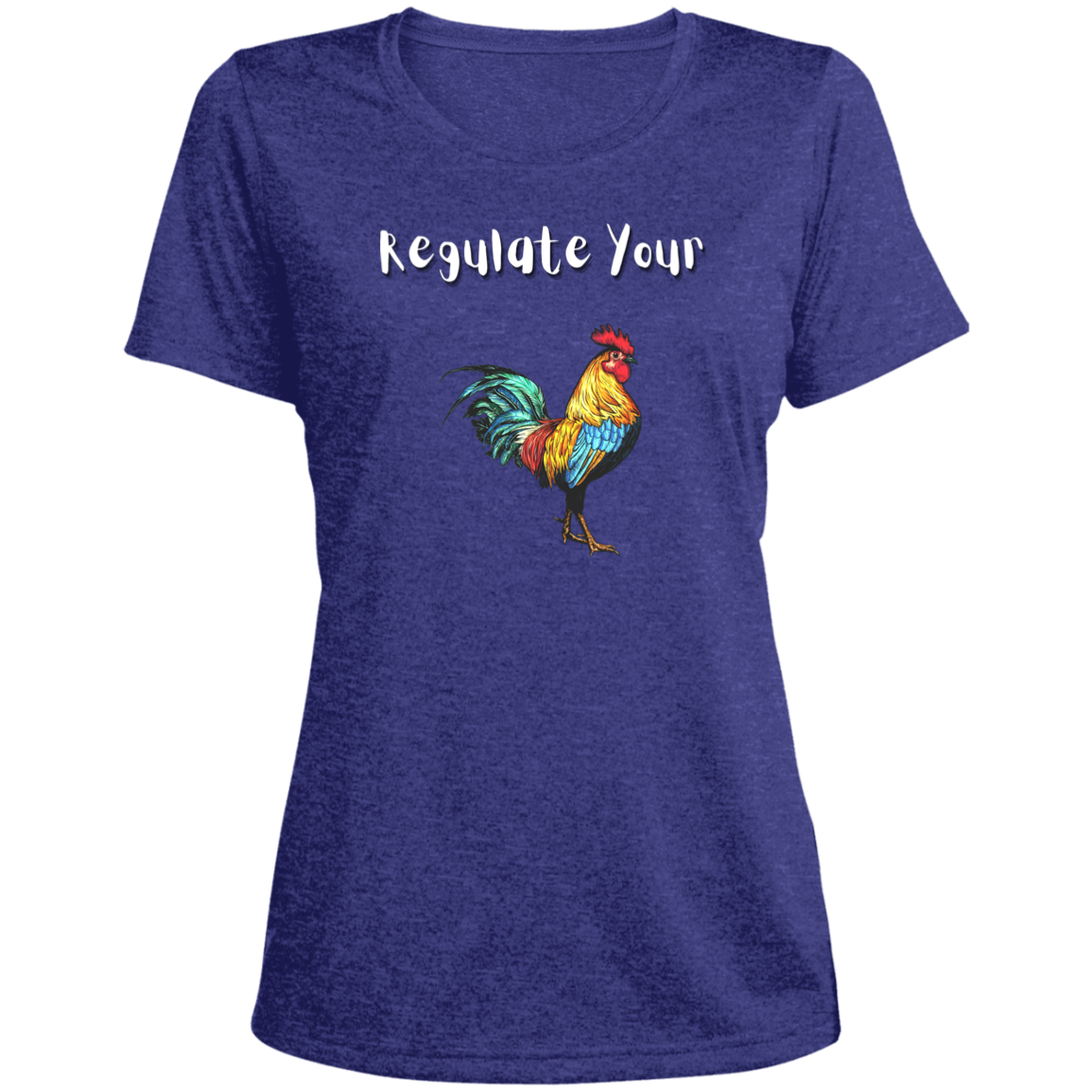 Regulate Your C**k - Ladies' Heather Scoop Neck Performance Tee
