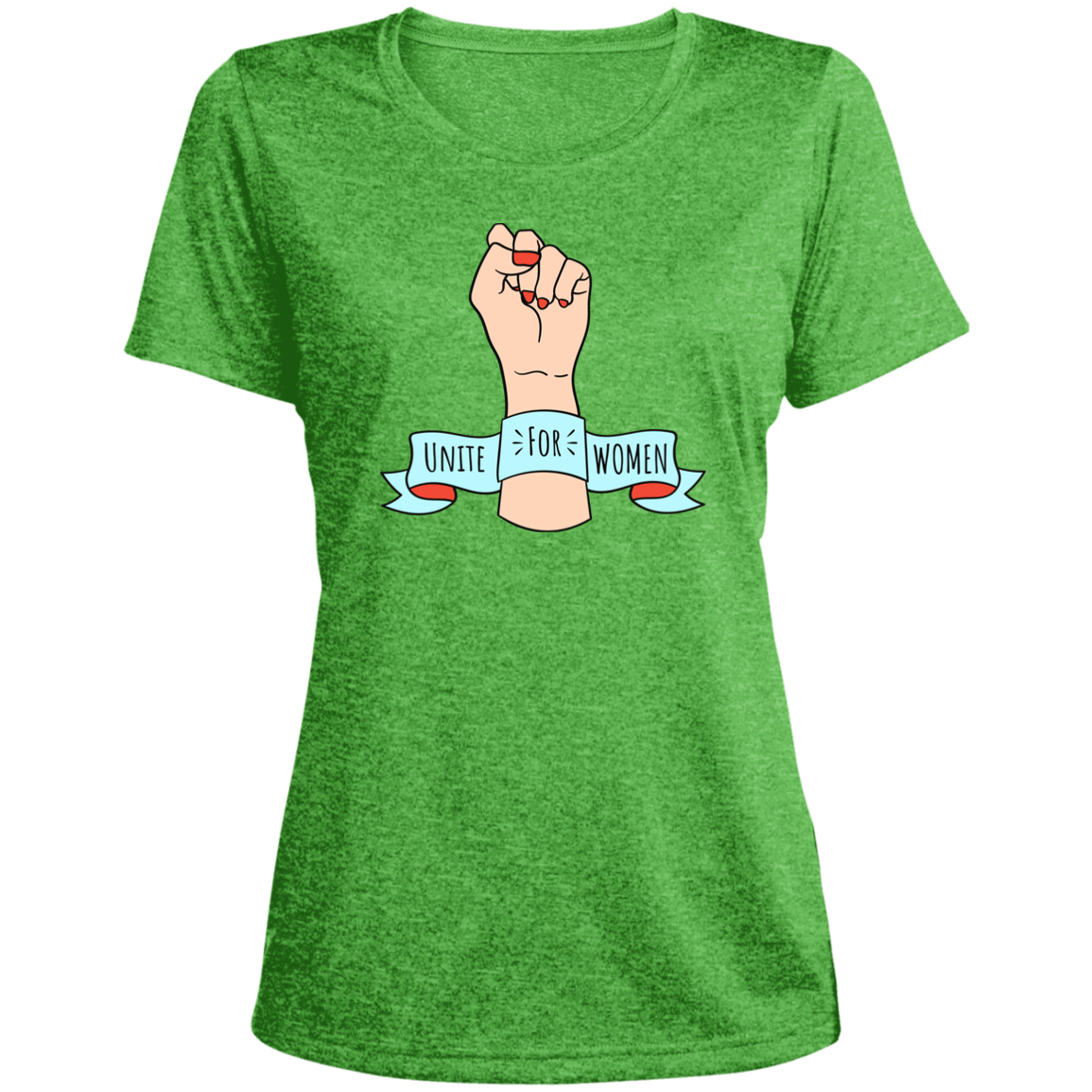 Unite For Women... Ladies' Heather Scoop Neck Performance Tee