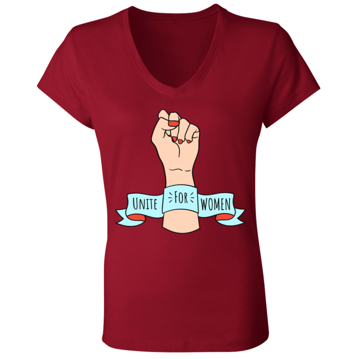 Unite For Women... Ladies' Jersey V-Neck T-Shirt