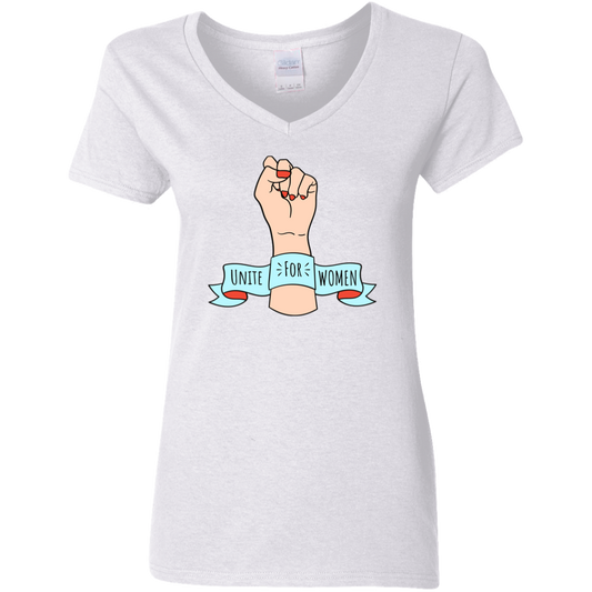 Unite For Women... Ladies' 5.3 oz. V-Neck T-Shirt