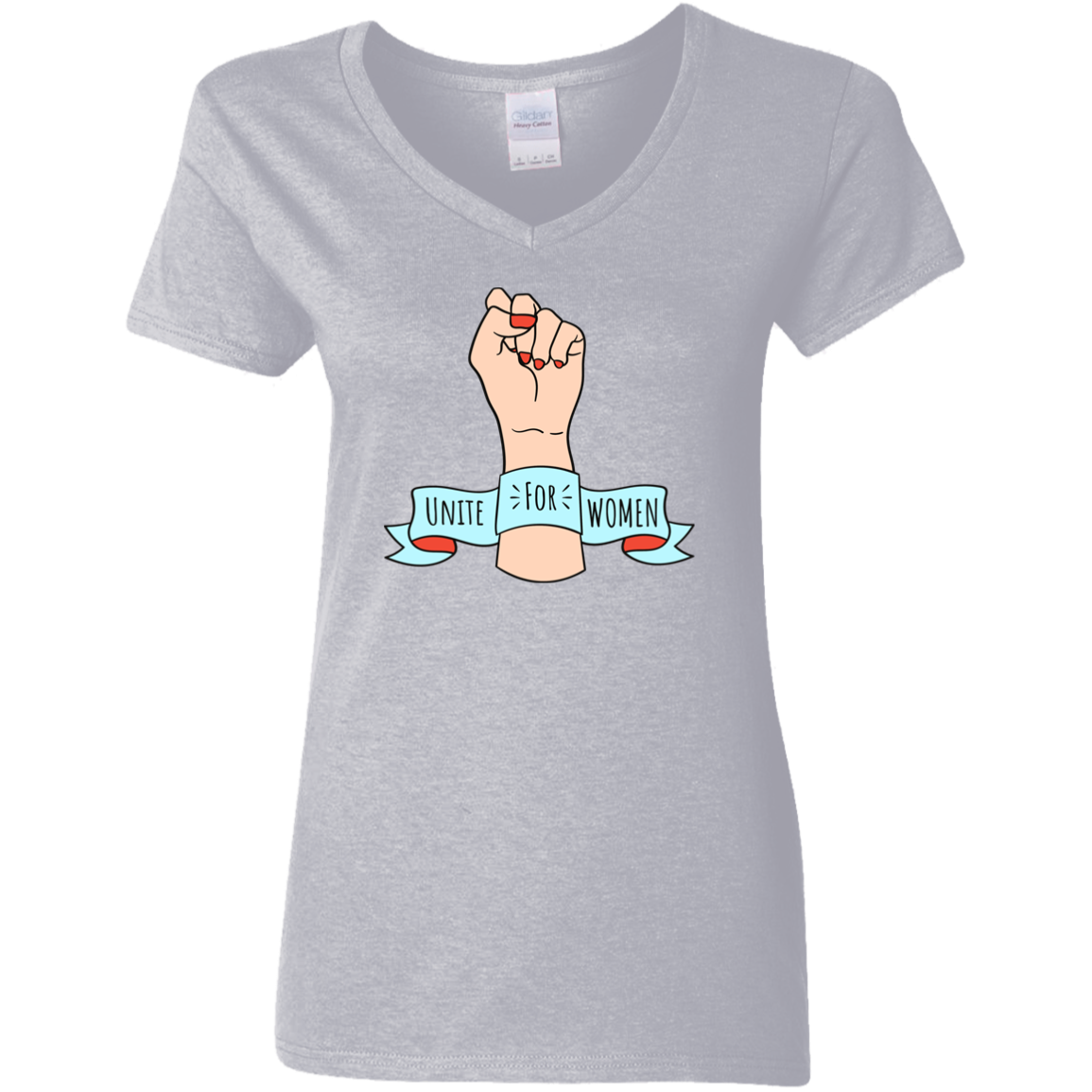 Unite For Women... Ladies' 5.3 oz. V-Neck T-Shirt