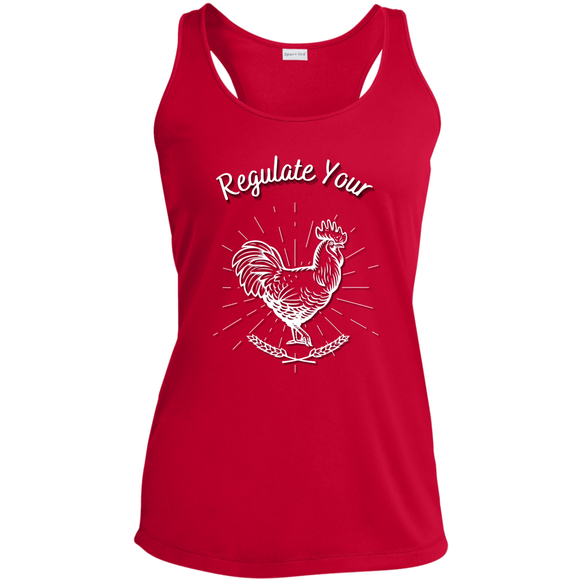 Regulate Your C**k - Ladies' Performance Racerback Tank