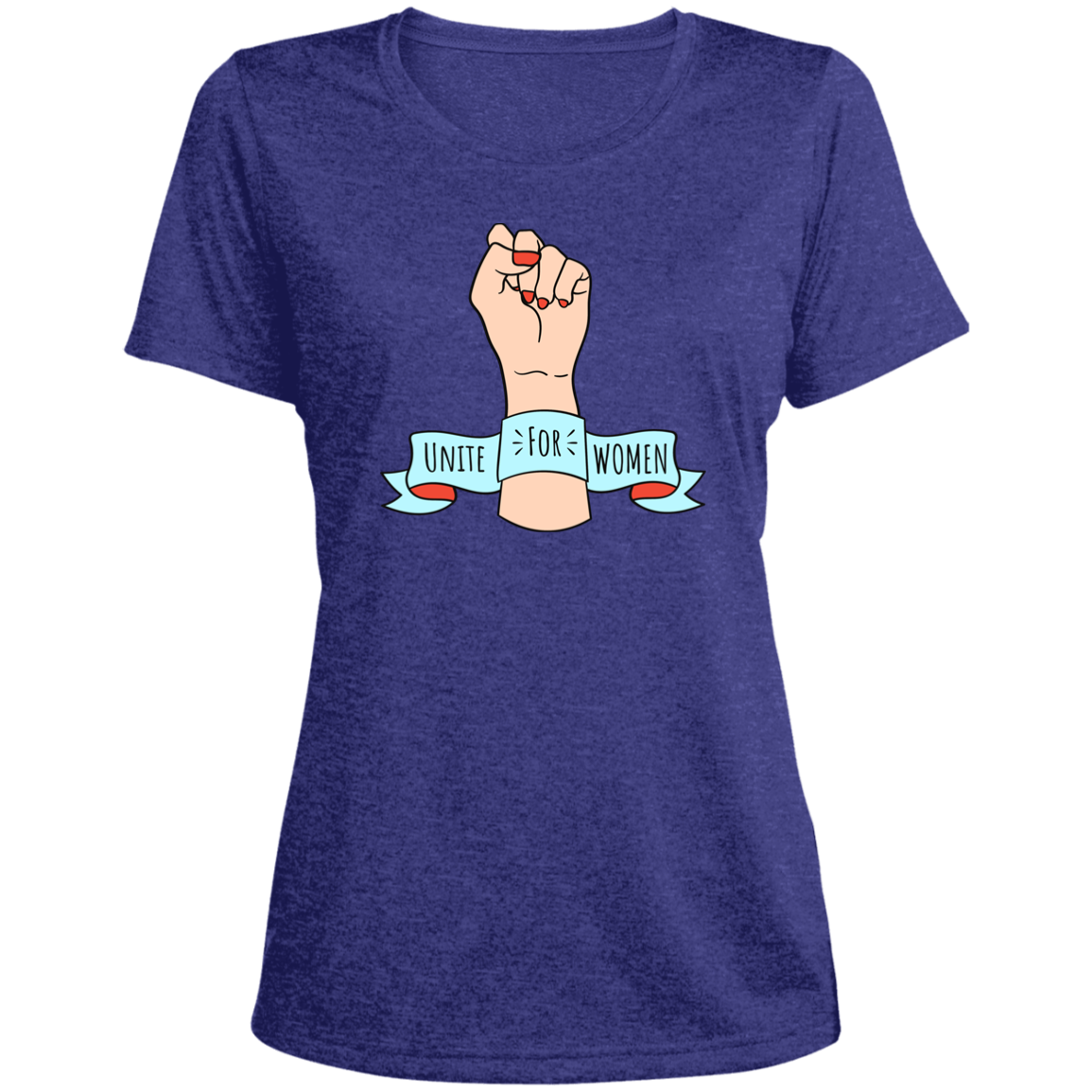 Unite For Women... Ladies' Heather Scoop Neck Performance Tee