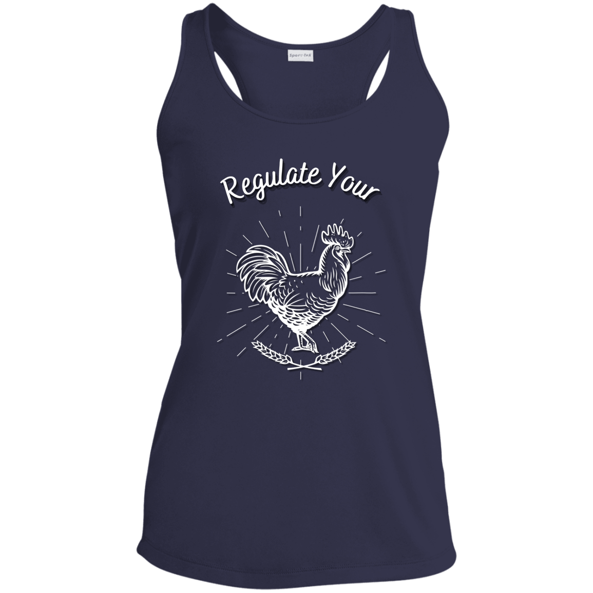Regulate Your C**k - Ladies' Performance Racerback Tank