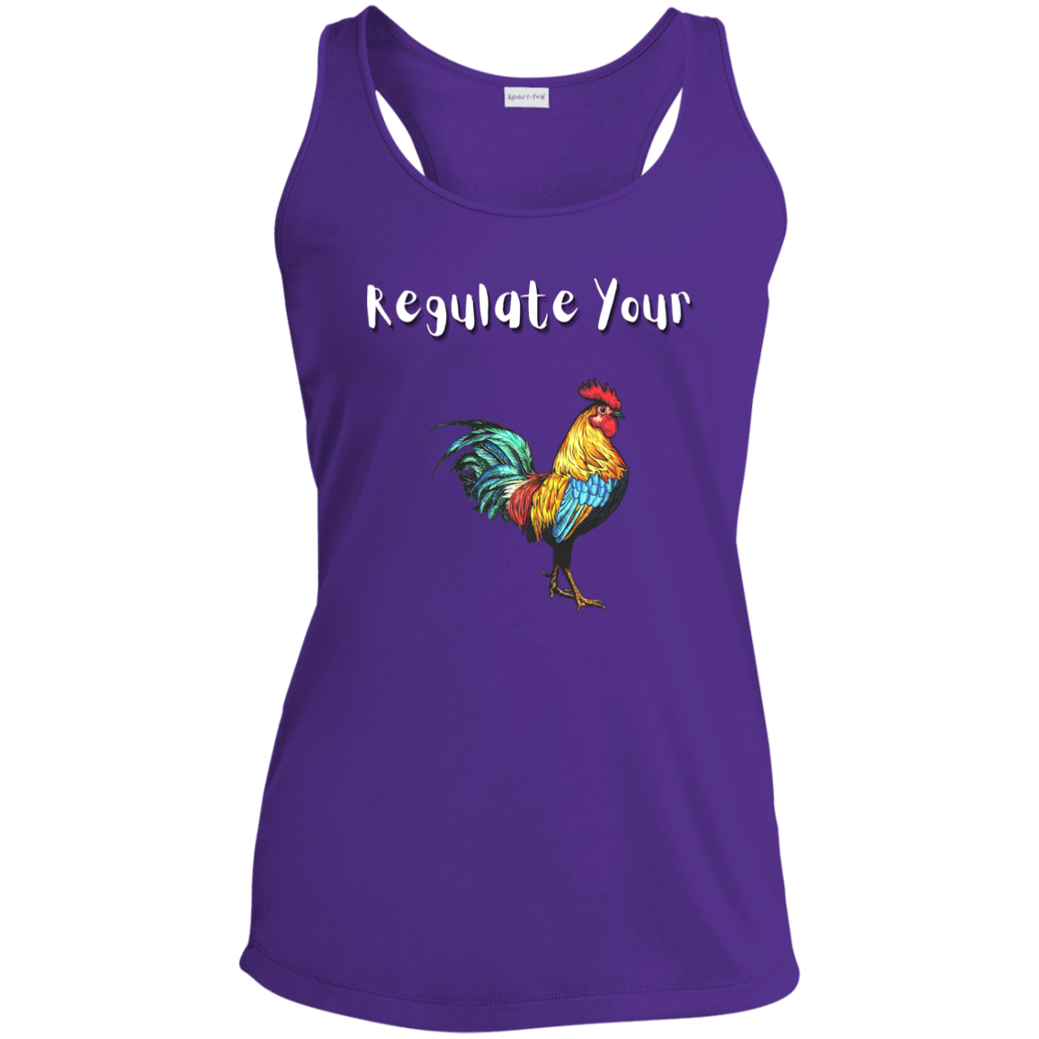 Regulate Your C**k - Ladies' Performance Racerback Tank