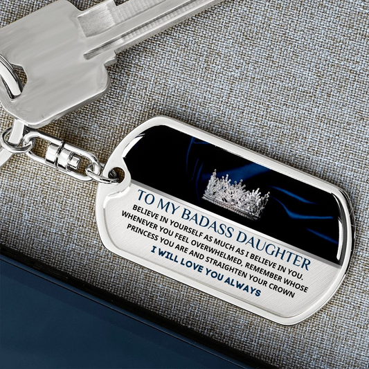 To My Daughter, Adjust Your Crown Keychain