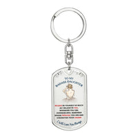 Dog Tag with Swivel Keychain (Steel)
