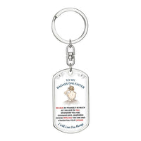 Dog Tag with Swivel Keychain (Steel)