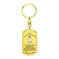 Dog Tag with Swivel Keychain (Gold)