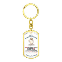 Dog Tag with Swivel Keychain (Gold)