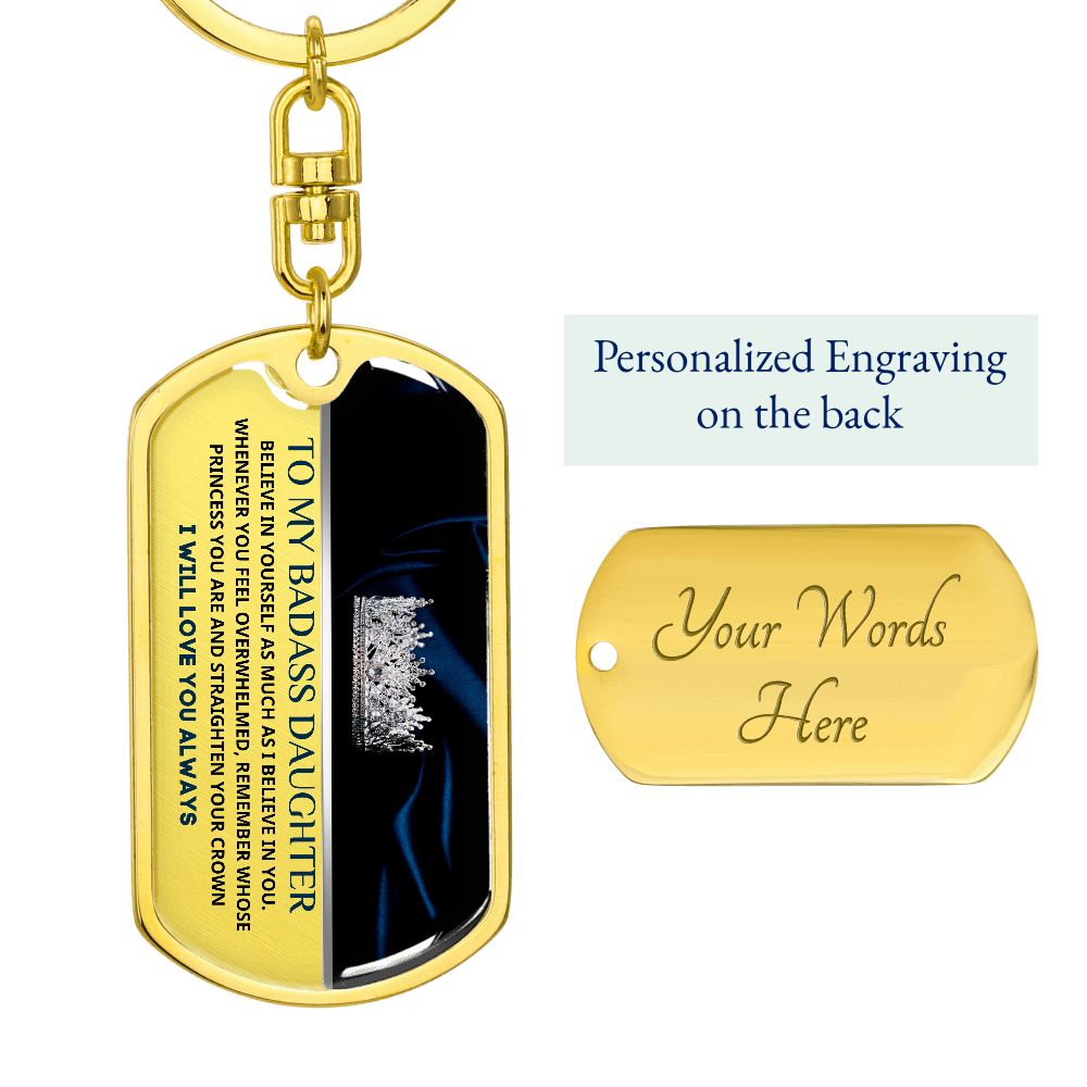 To My Daughter, Adjust Your Crown Keychain