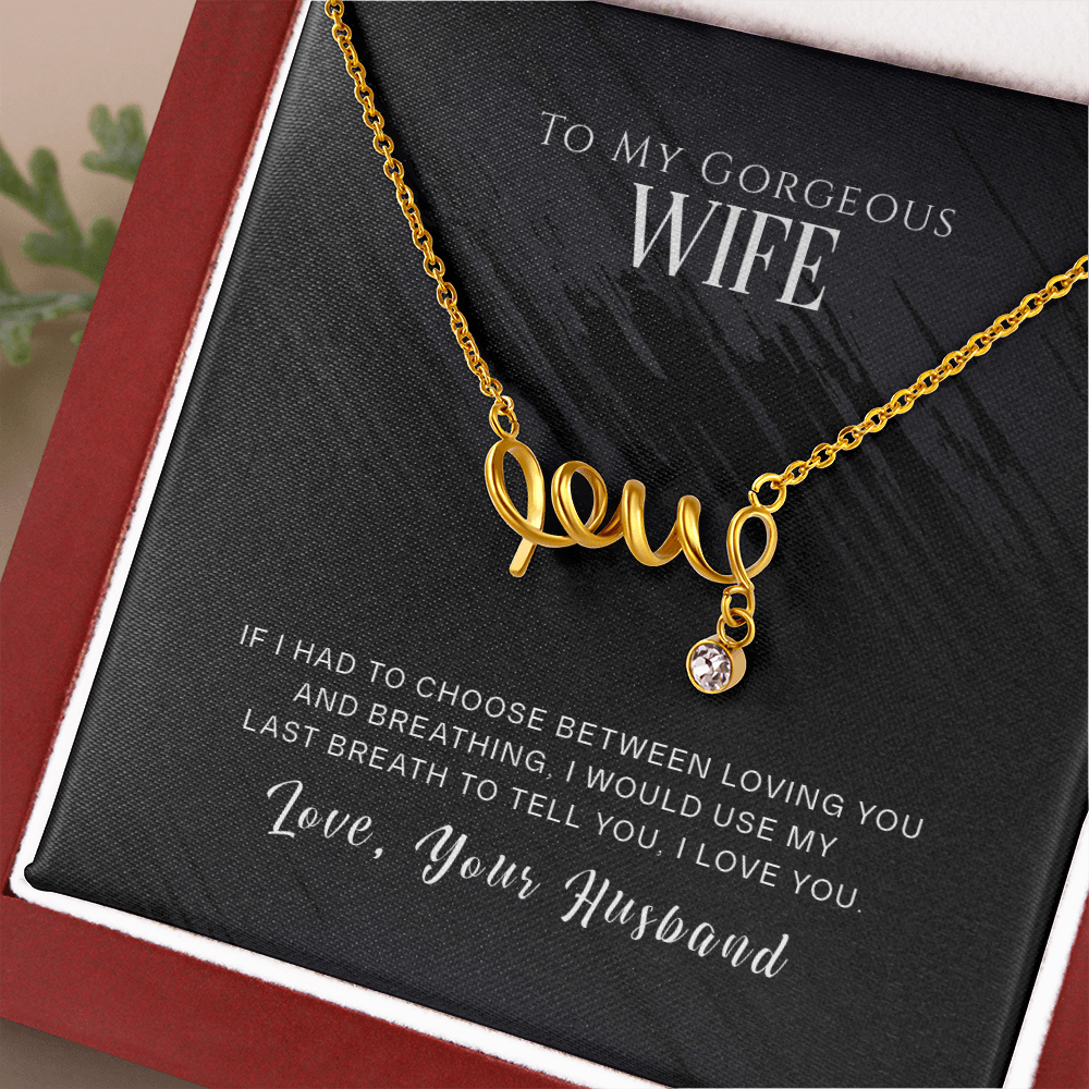 To My Gorgeous Wife, If I Had To Choose...
