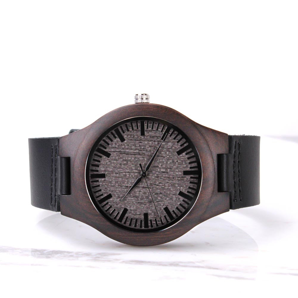 Great Fisherman Better DAD Natural Wooden Watch