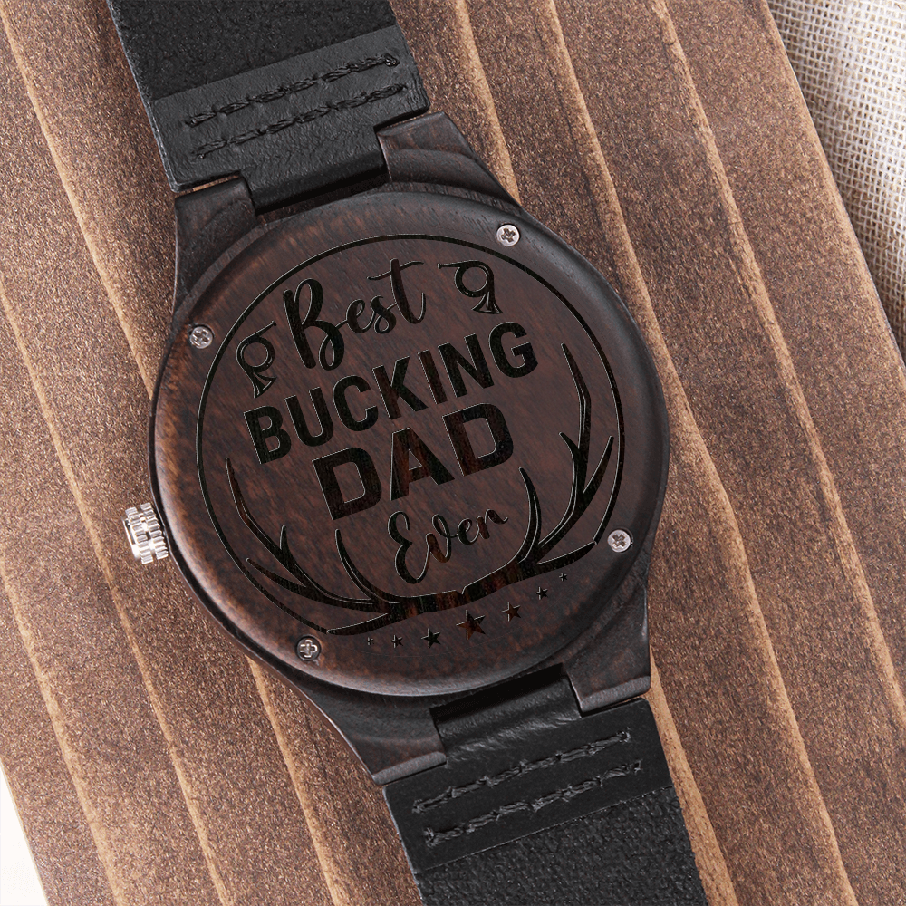 Best Bucking Dad Natural Wooden Watch