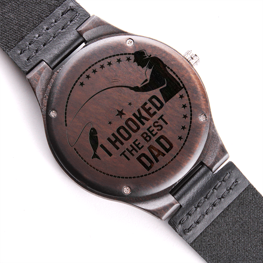 I Hooked The Best DAD Natural Wooden Watch