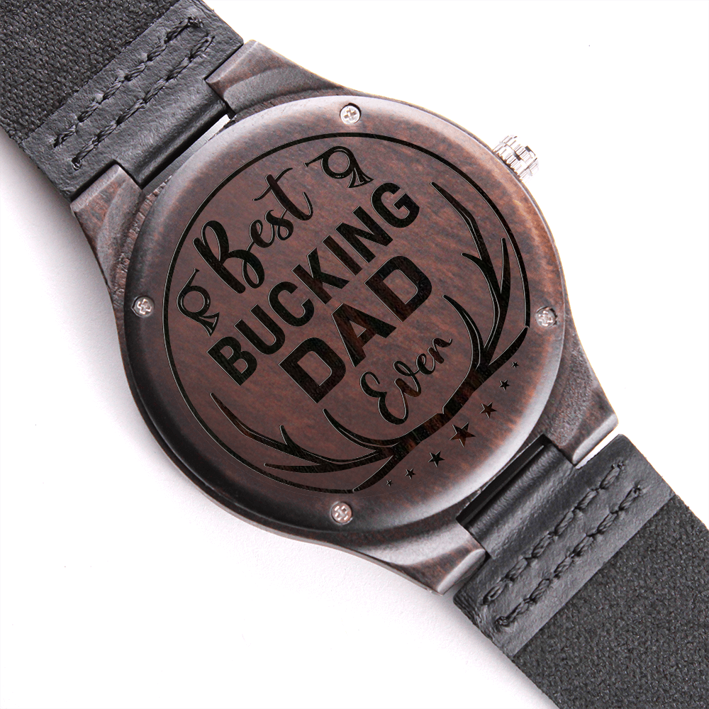 Best Bucking Dad Natural Wooden Watch