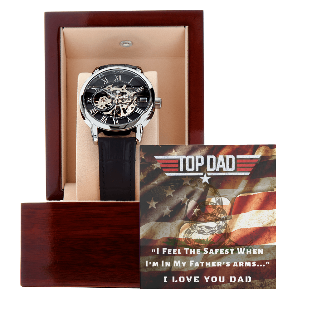 Top Dad, I Feel Safest In Your Arms...