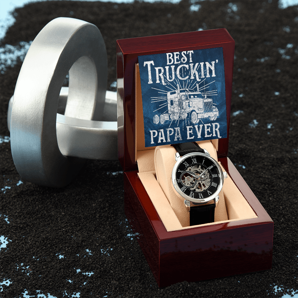 Best Trucking Papa Ever Luxury Watch