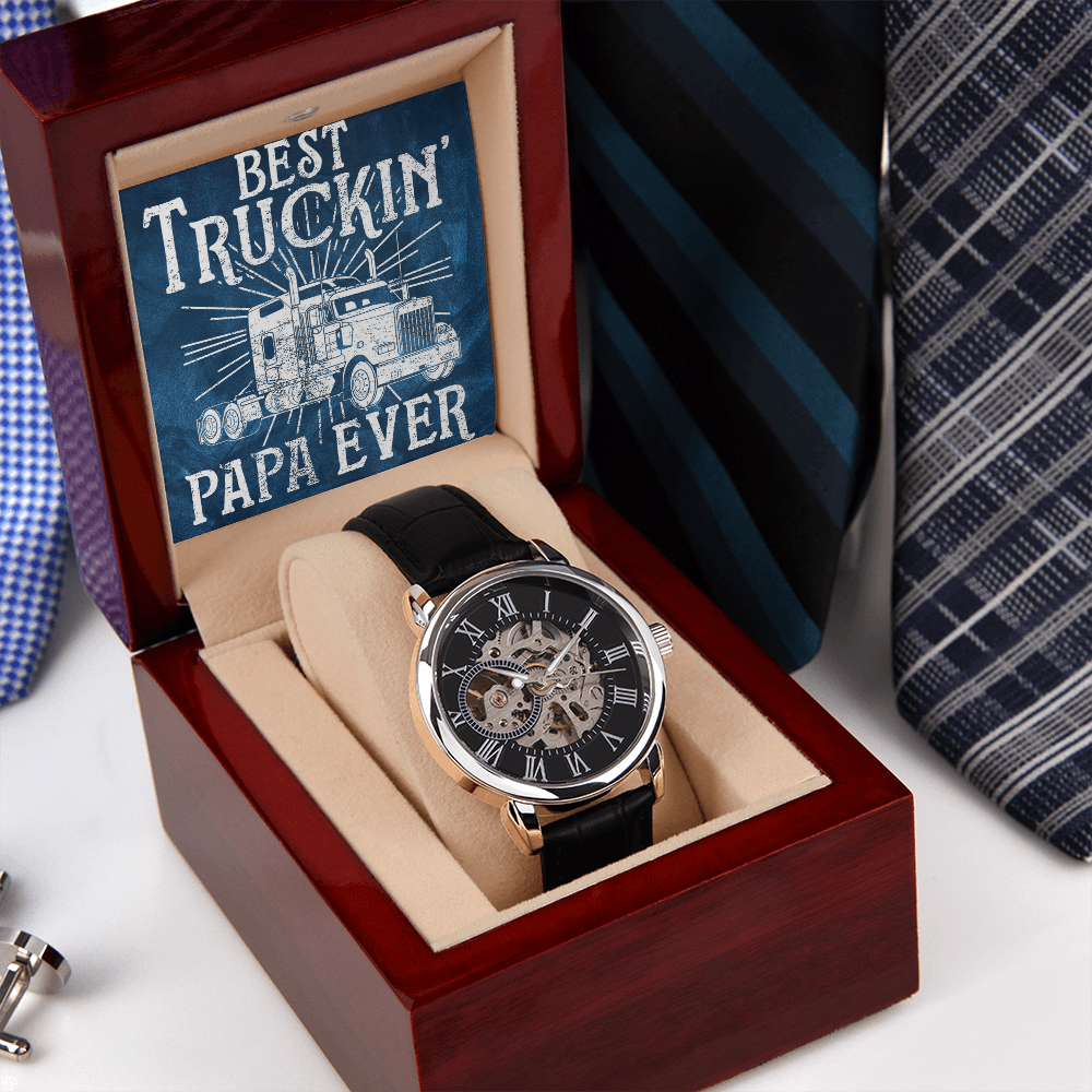 Best Trucking Papa Ever Luxury Watch