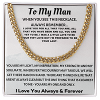 14K Gold Over Stainless Steel Cuban Link Chain