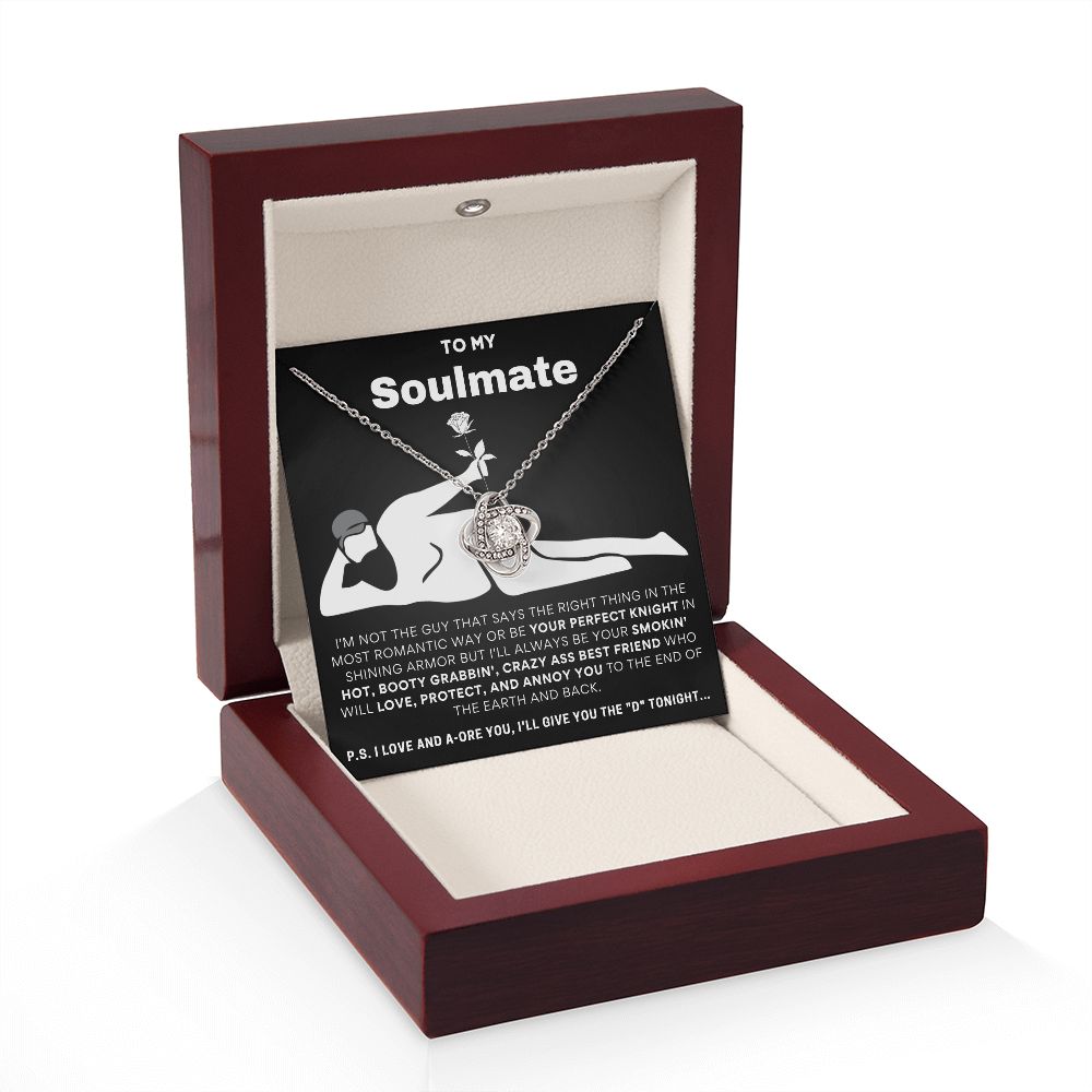 To My Soulmate...Luxury Love Knot Necklace