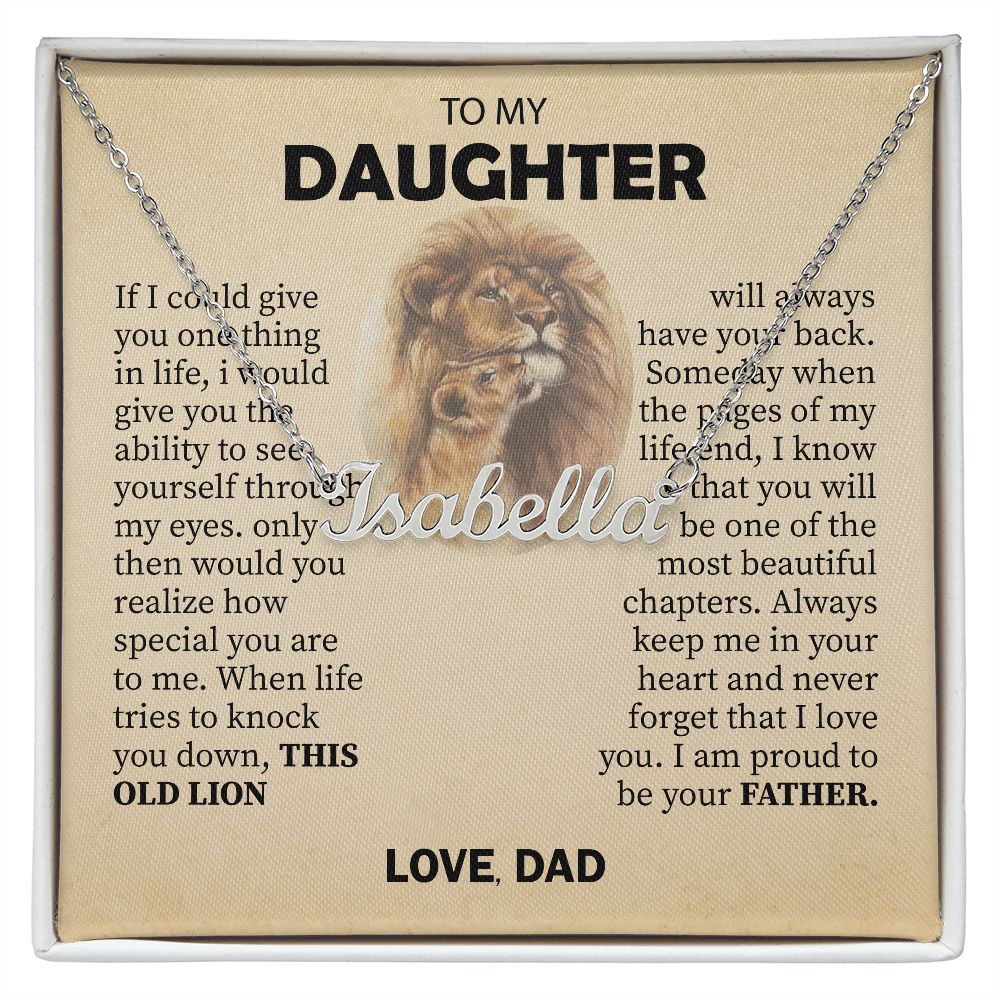 To My Daughter... Premium Custom Name Necklace