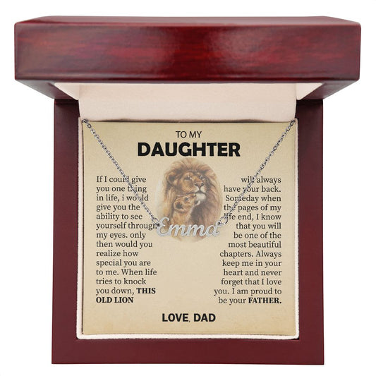 To My Daughter... Premium Custom Name Necklace
