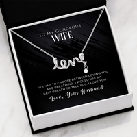 High Polished .316 Surgical Steel Scripted Love