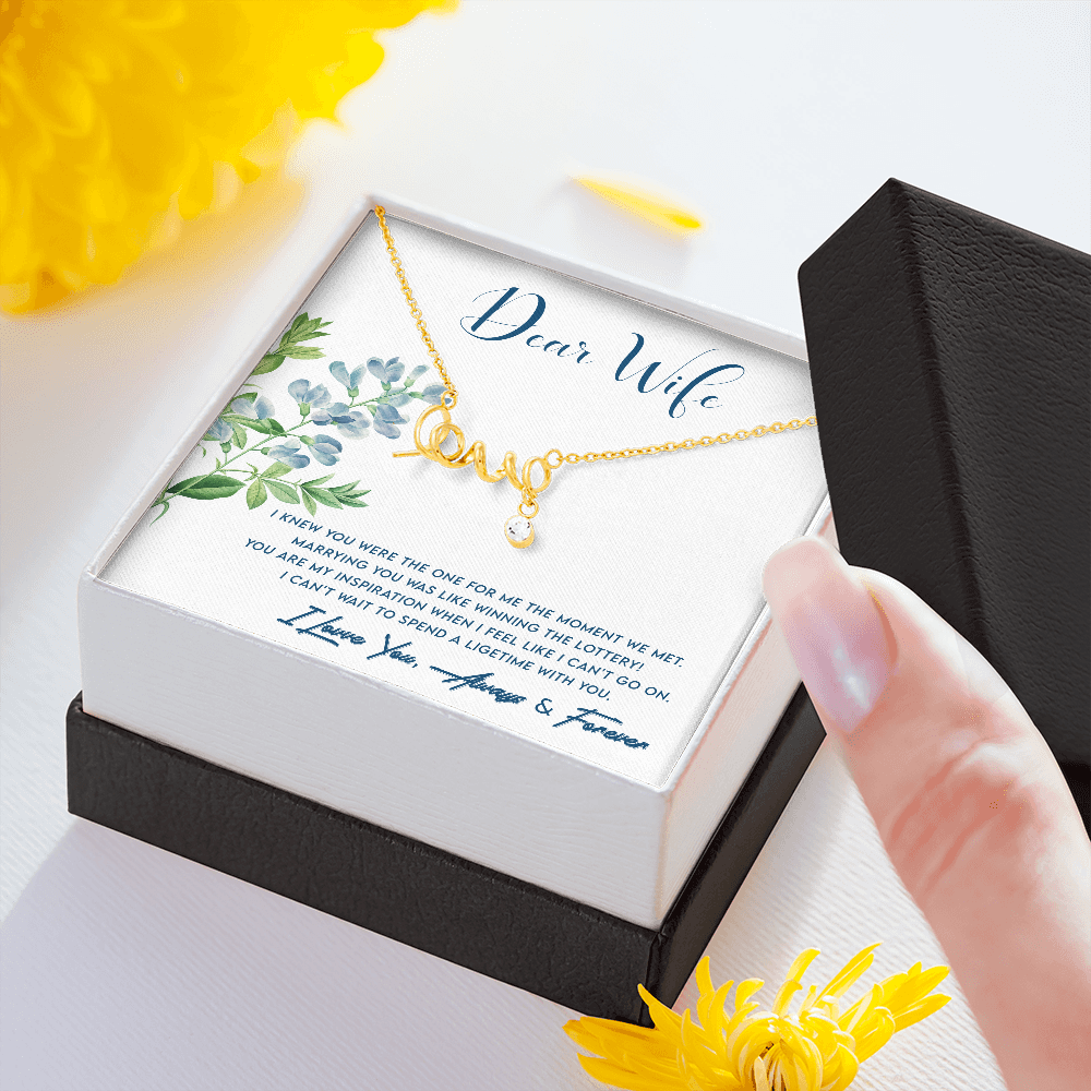Dear Wife, You are the one...