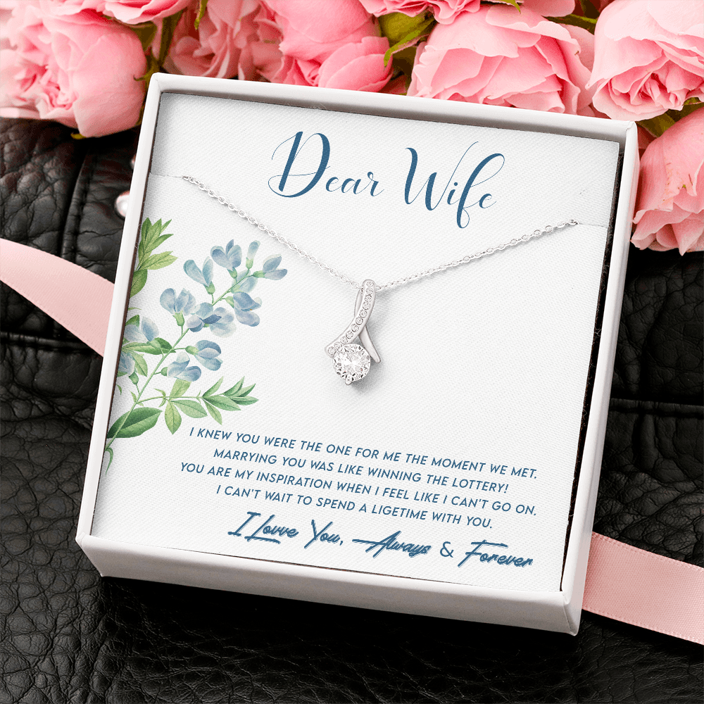 Dear Wife, You are the one...
