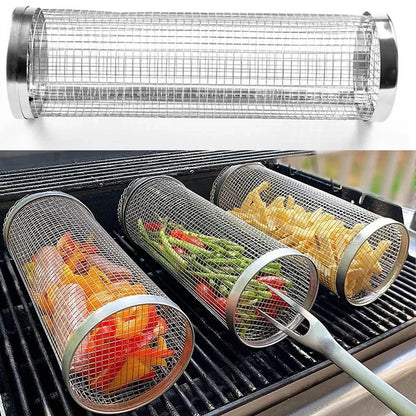 Stainless Steel Barbecue Rotisserie Basket