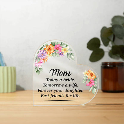 [Mother's Day Special] Mom & Daughter Best  Friends For Life - Heart Acrylic