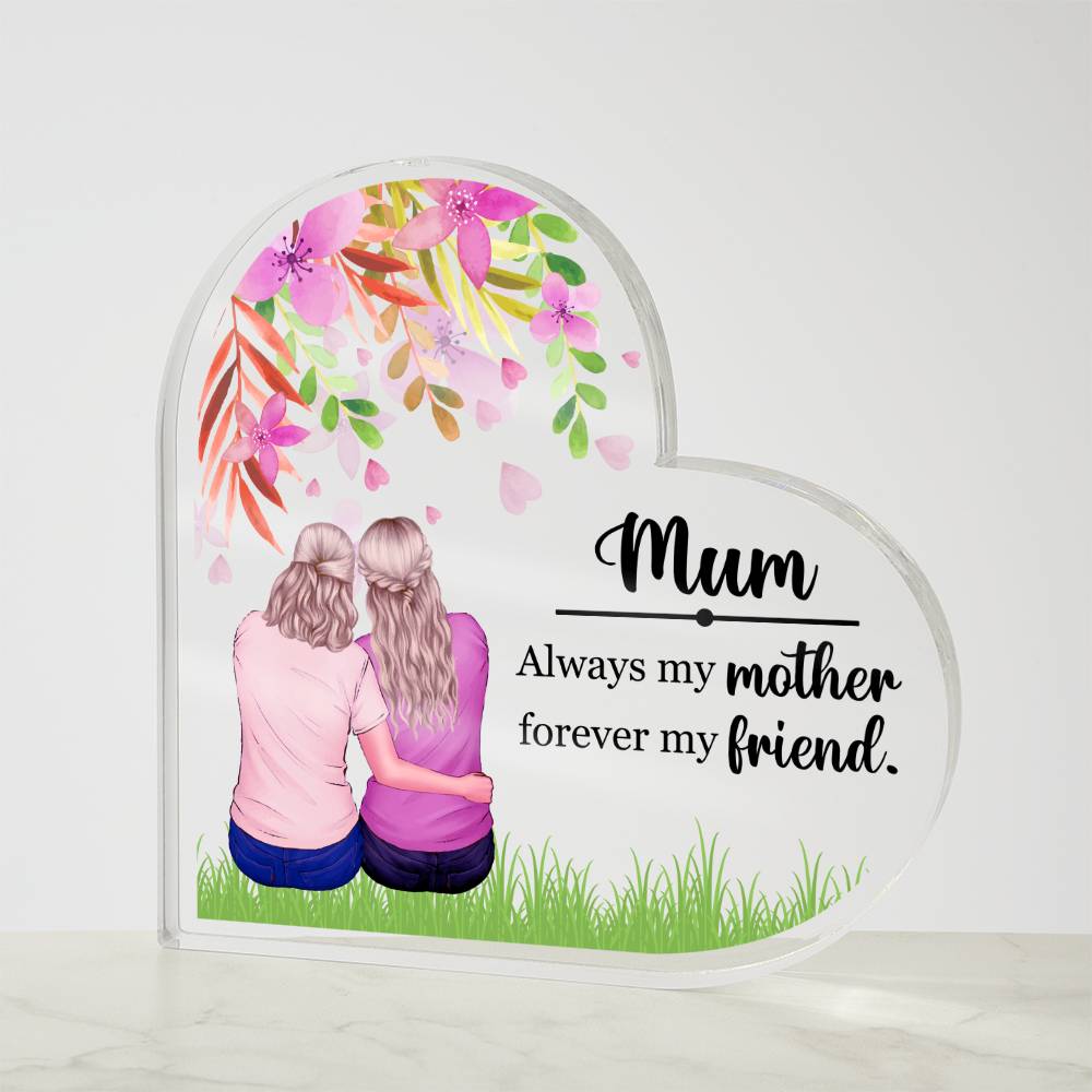 [Mother's Day Special] Mom & Daughter Forever Friends - Heart Acrylic