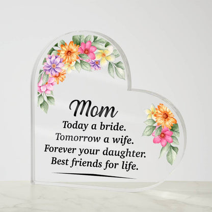 [Mother's Day Special] Mom & Daughter Best  Friends For Life - Heart Acrylic