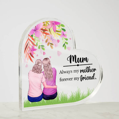 [Mother's Day Special] Mom & Daughter Forever Friends - Heart Acrylic