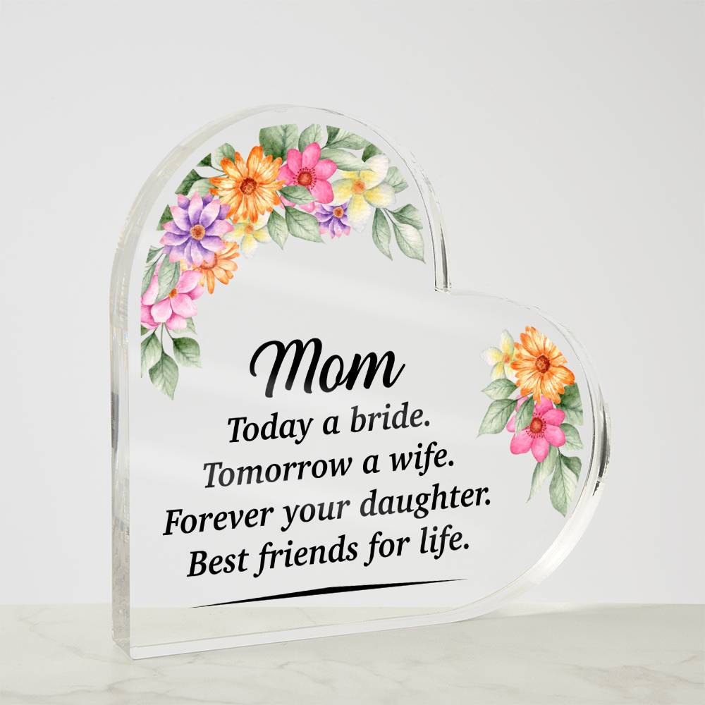[Mother's Day Special] Mom & Daughter Best  Friends For Life - Heart Acrylic
