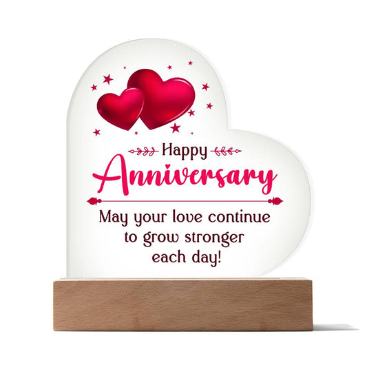 [Mother's Day Special] Happy Anniversary - Heart Acrylic