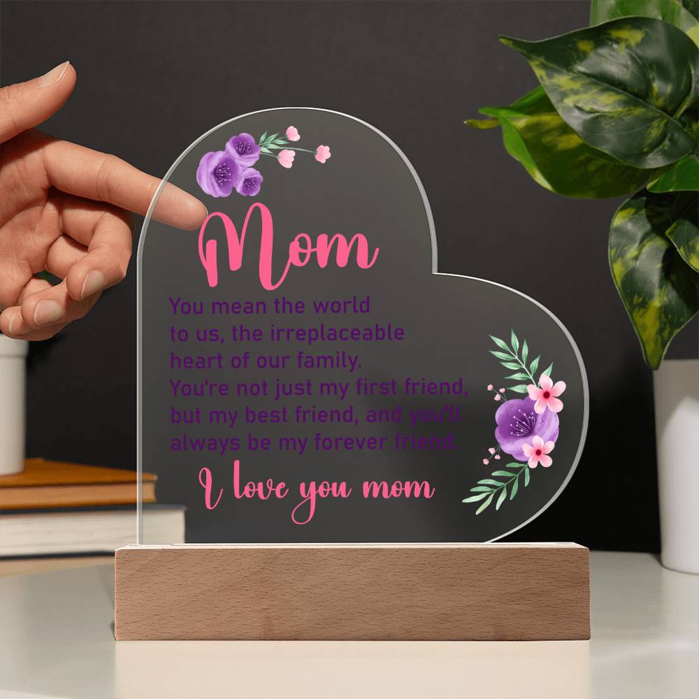 [Mother's Day Special] I Love You Mom - Heart Acrylic