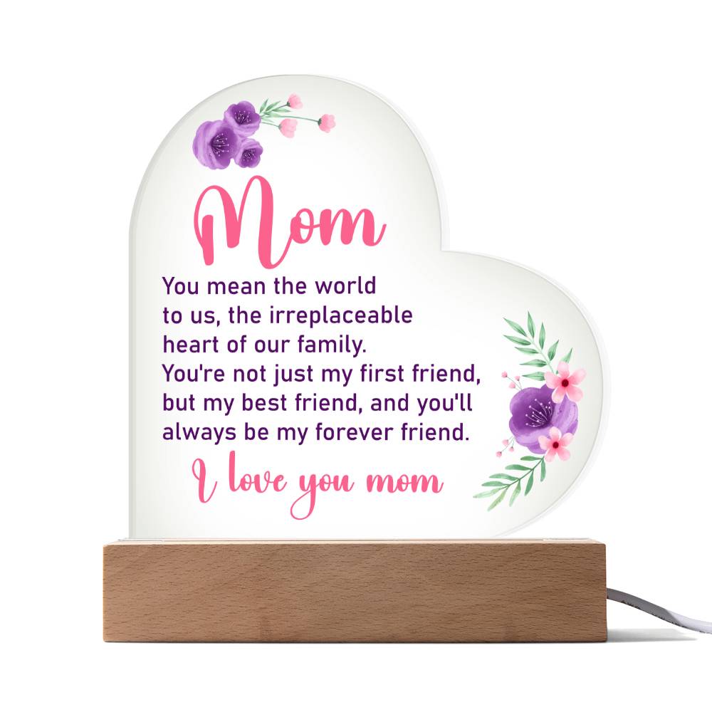 [Mother's Day Special] I Love You Mom - Heart Acrylic