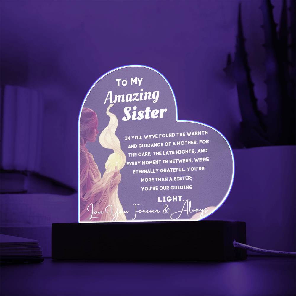 [Mother's Day Special] To My Amazing Sister, Our Guiding Light🕯️🕯️🕯️  - LED Acrylic Lamp