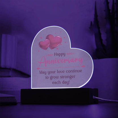 [Mother's Day Special] Happy Anniversary - Heart Acrylic