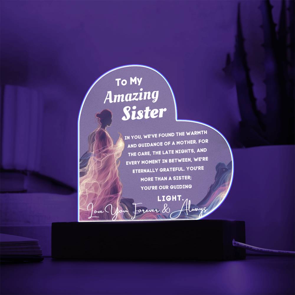 [Mother's Day Special] To My Amazing Sister, My Guiding Light 🕯️🕯️ - LED Acrylic Lamp